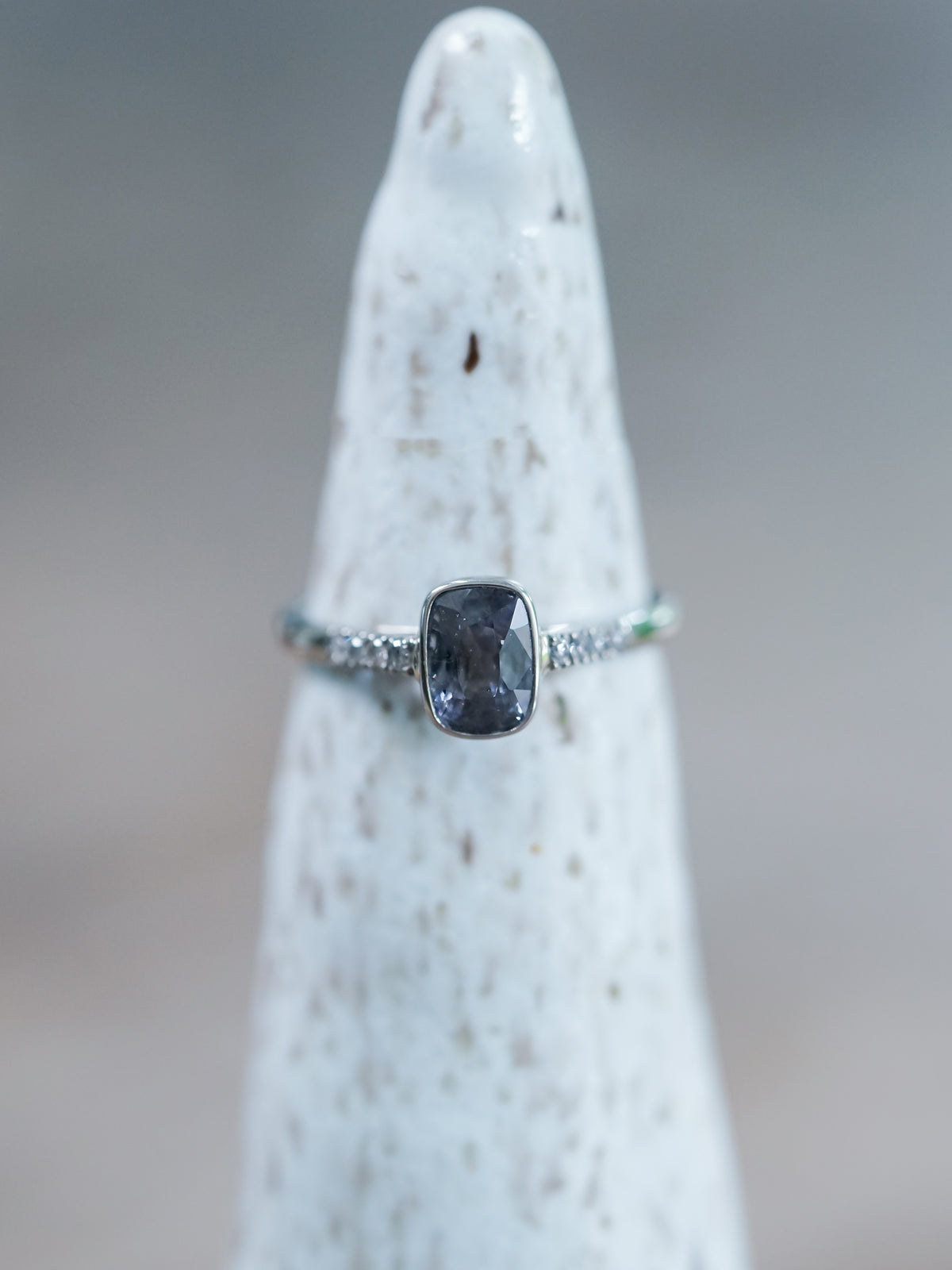 Peppered Spinel Ring in White Gold - Gardens of the Sun | Ethical Jewelry