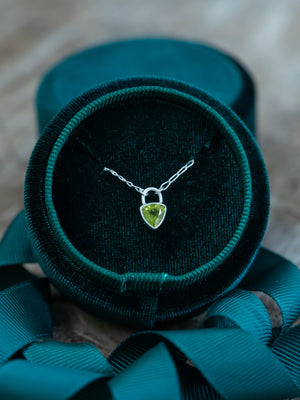 Peridot Lock Necklace - Gardens of the Sun | Ethical Jewelry