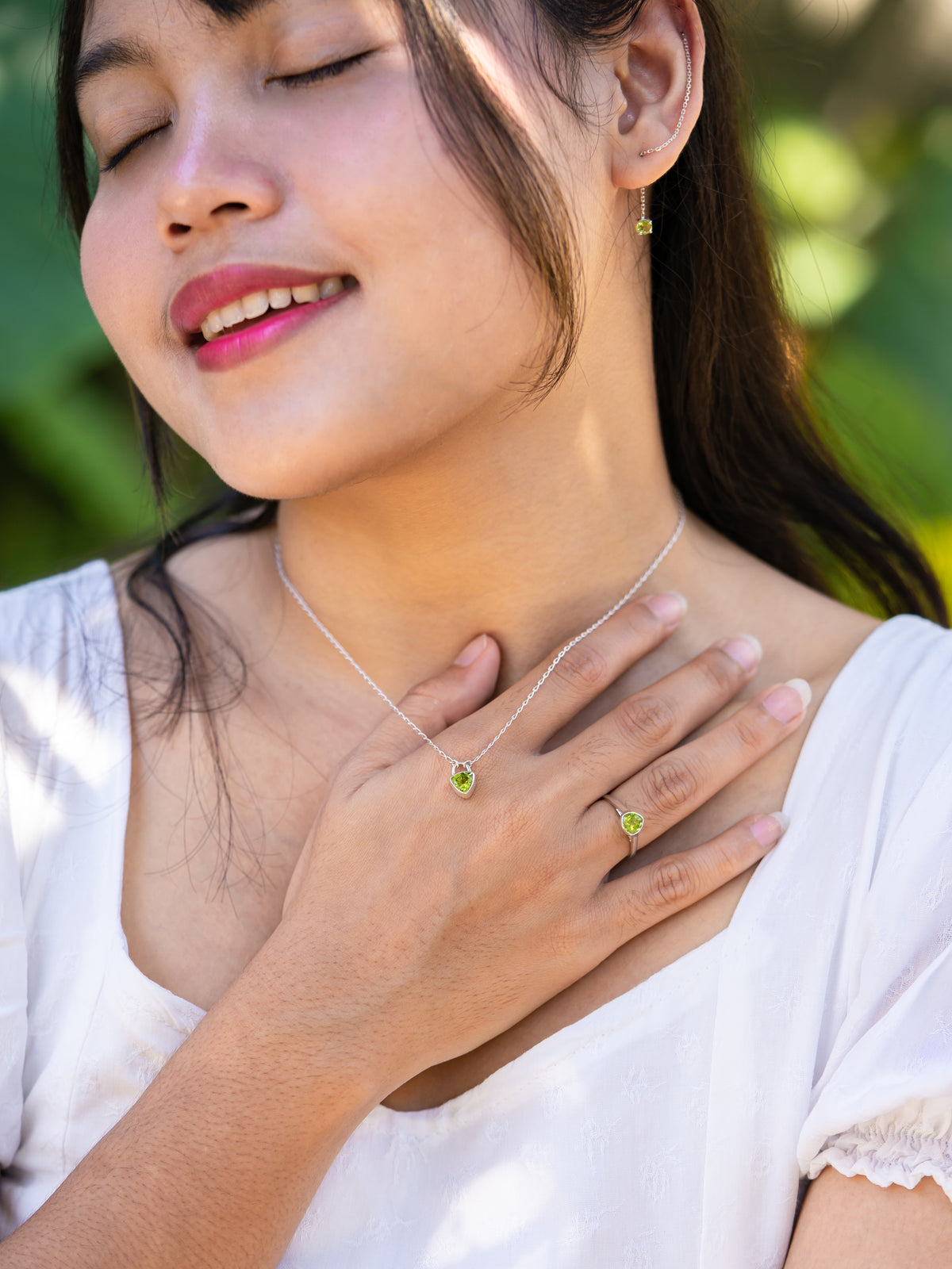 Peridot Lock Necklace - Gardens of the Sun | Ethical Jewelry