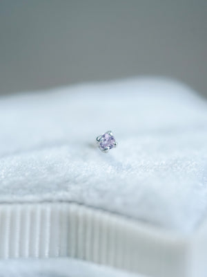 Pink Sapphire Tragus Stud Earring - Gardens of the Sun | Ethical Jewelry