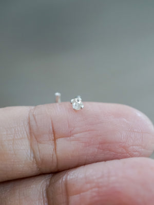 Polki Diamond Tragus Stud Earring - Gardens of the Sun | Ethical Jewelry