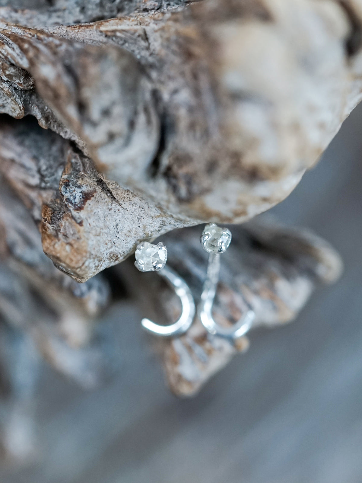 Polki Diamond Tragus Stud Earring - Gardens of the Sun | Ethical Jewelry