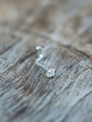 Polki Diamond Tragus Stud Earring - Gardens of the Sun | Ethical Jewelry
