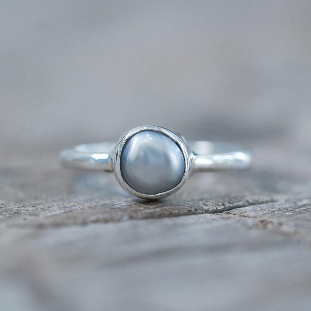 Quirky Freshwater Keshi Pearl Ring in Sterling Silver
