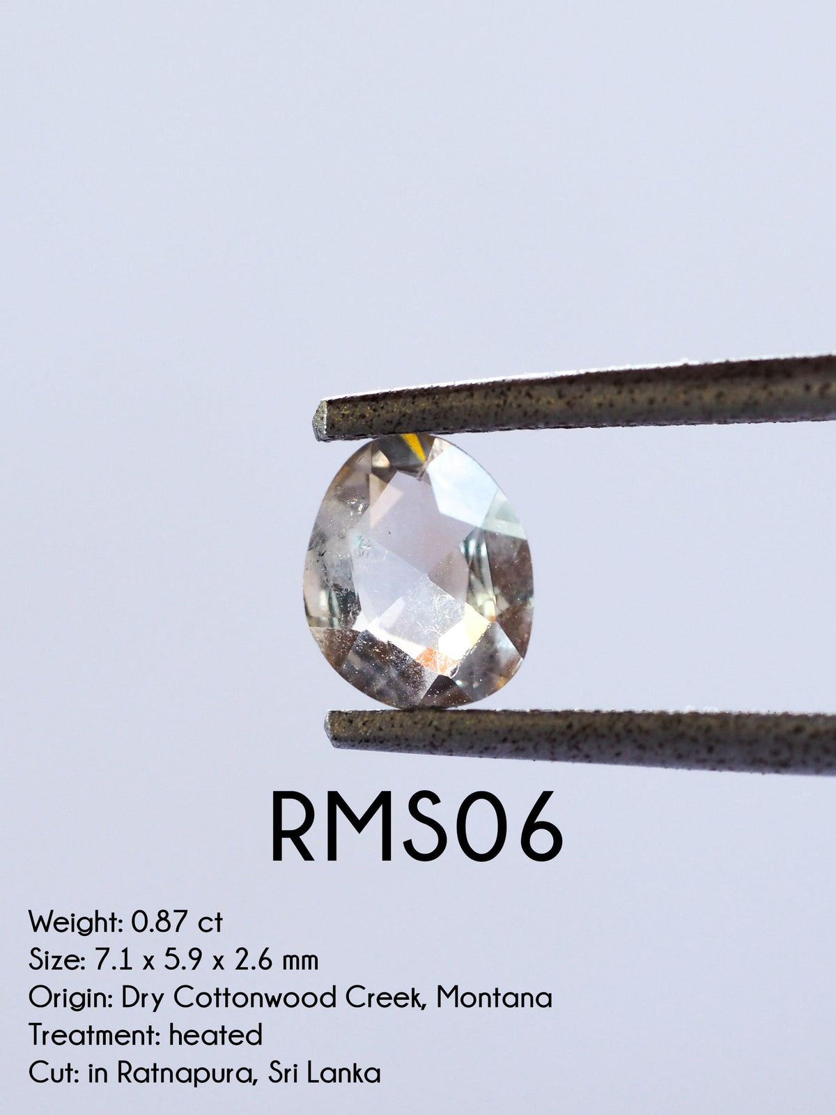 Custom Rose Cut Montana Sapphire Ring in Gold - Gardens of the Sun | Ethical Jewelry