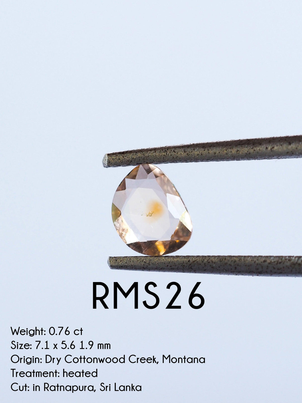 Custom Rose Cut Montana Sapphire Ring in Gold - Gardens of the Sun | Ethical Jewelry