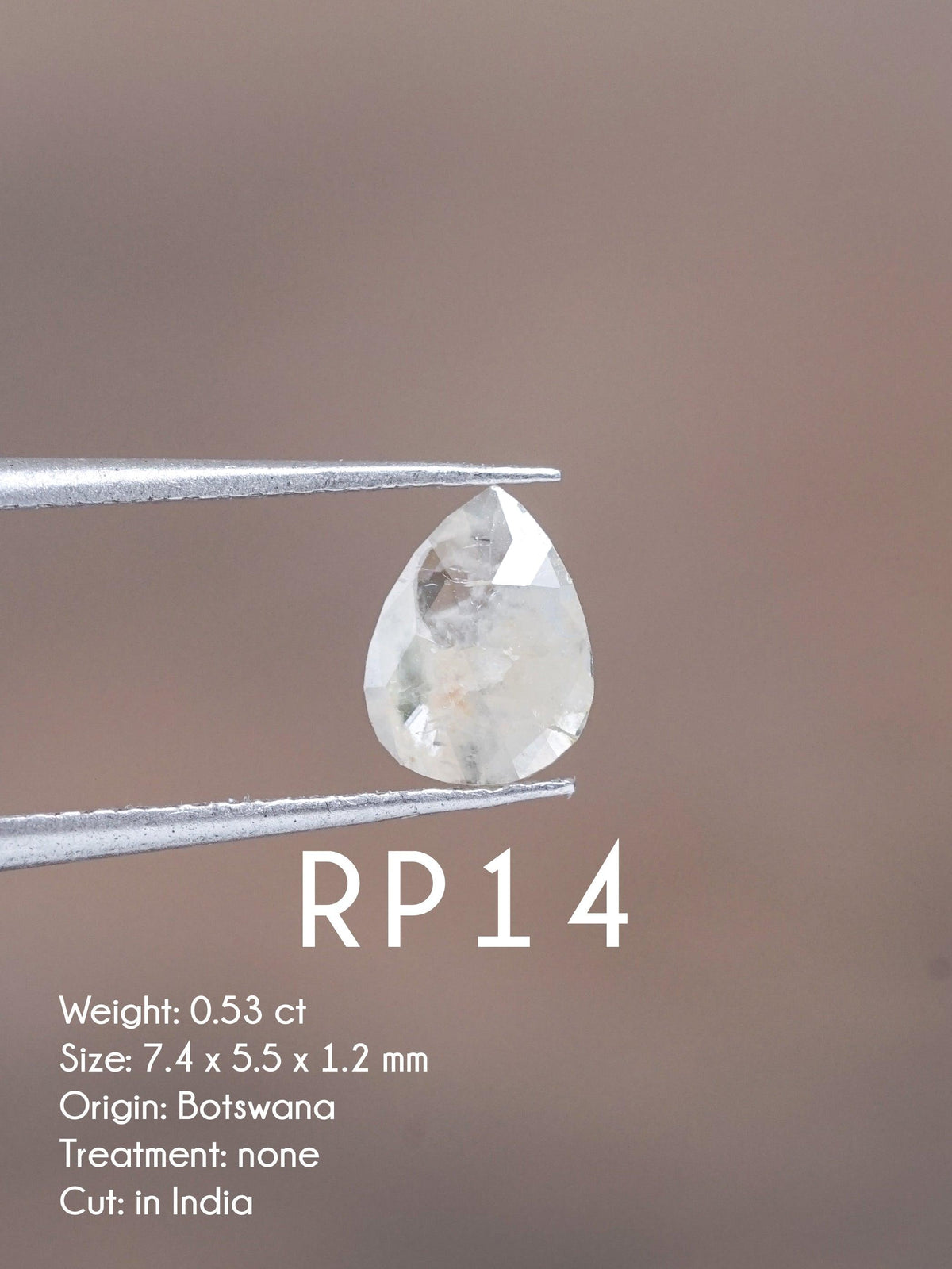 Custom Rose Cut Pear Diamond Ring - Gardens of the Sun | Ethical Jewelry