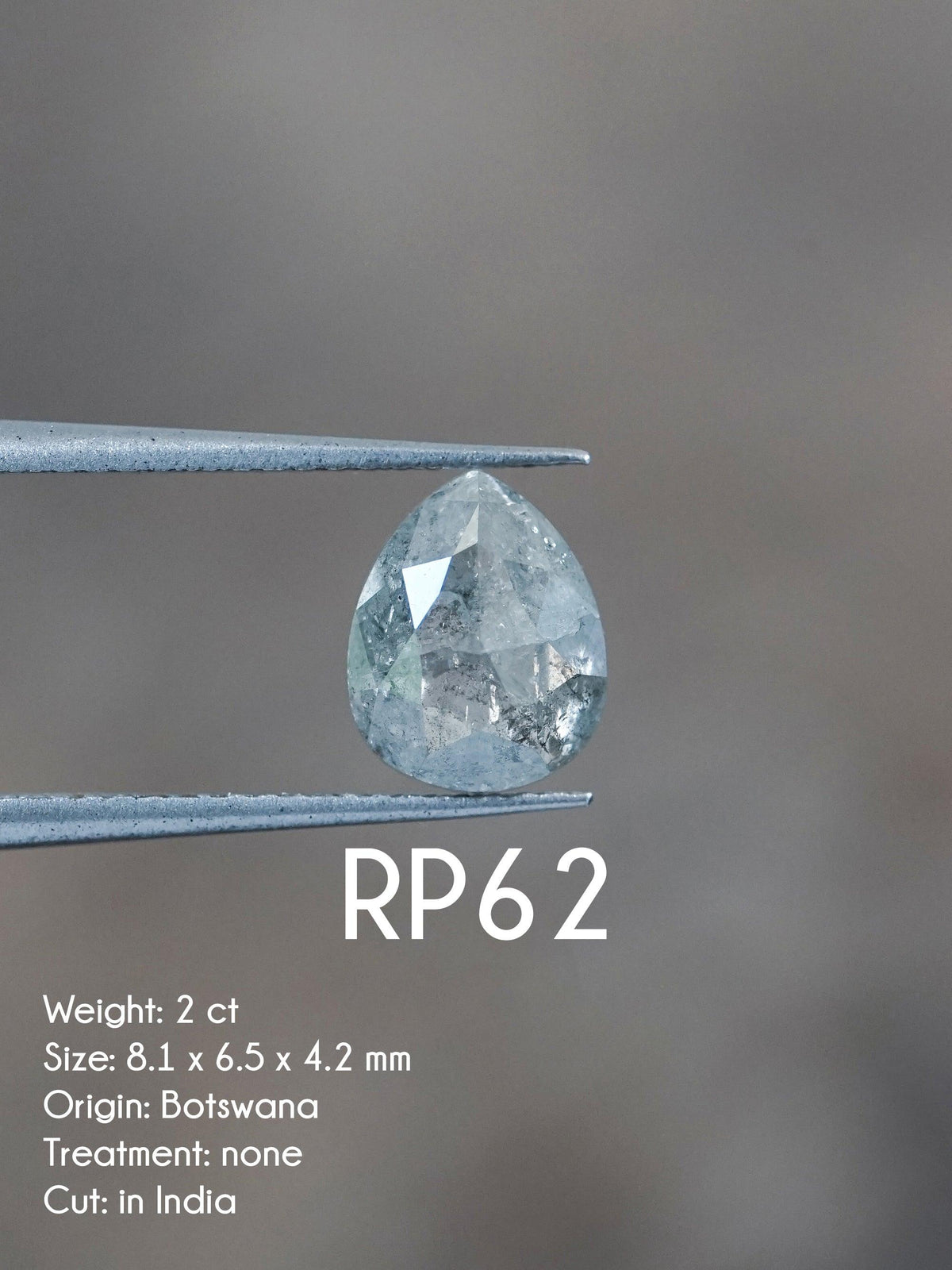 Custom Rose Cut Pear Diamond Ring - Gardens of the Sun | Ethical Jewelry