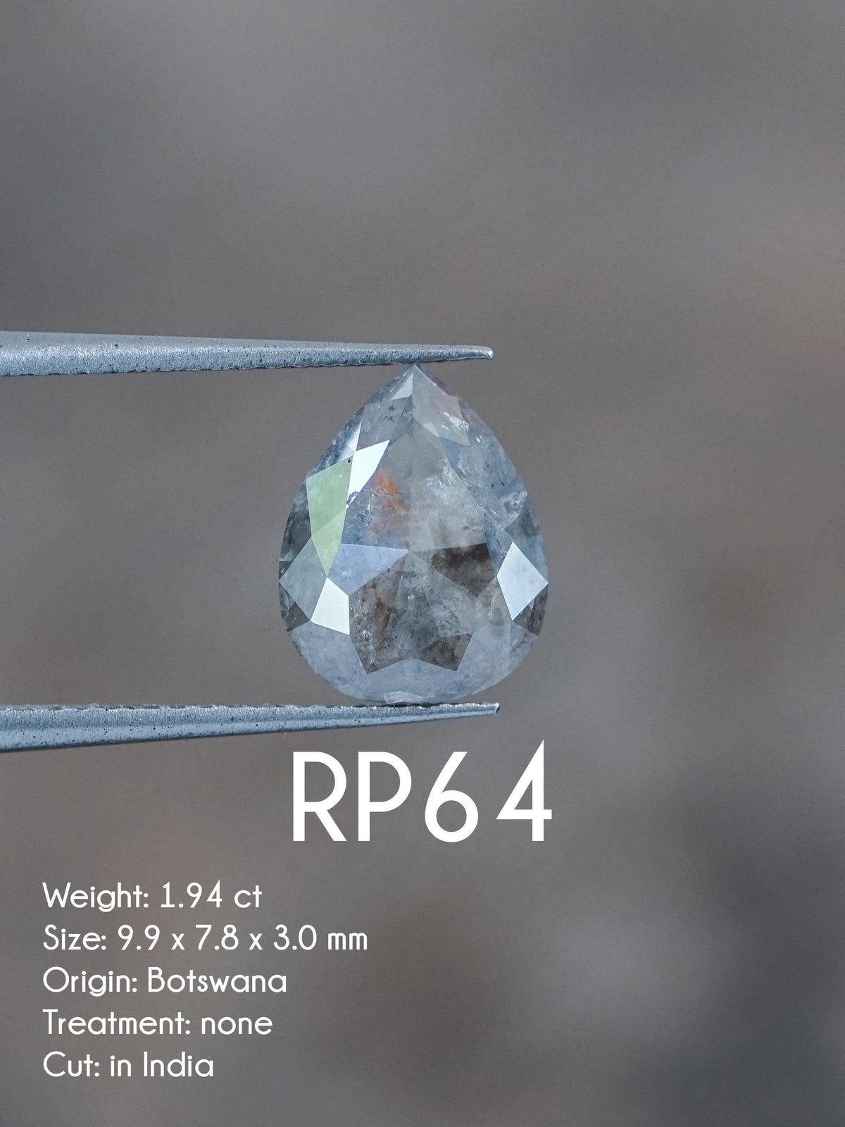 Custom Rose Cut Pear Diamond Ring - Gardens of the Sun | Ethical Jewelry