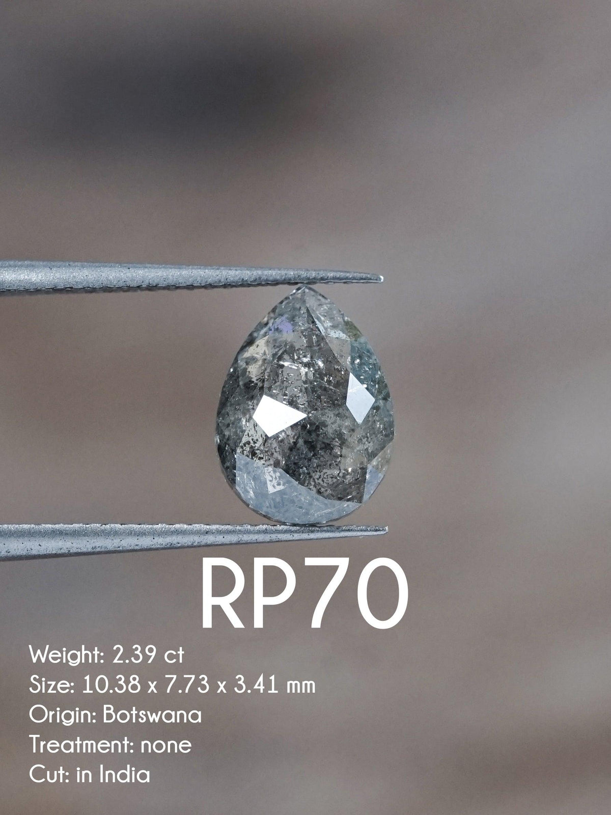 Custom Rose Cut Pear Diamond Ring - Gardens of the Sun | Ethical Jewelry