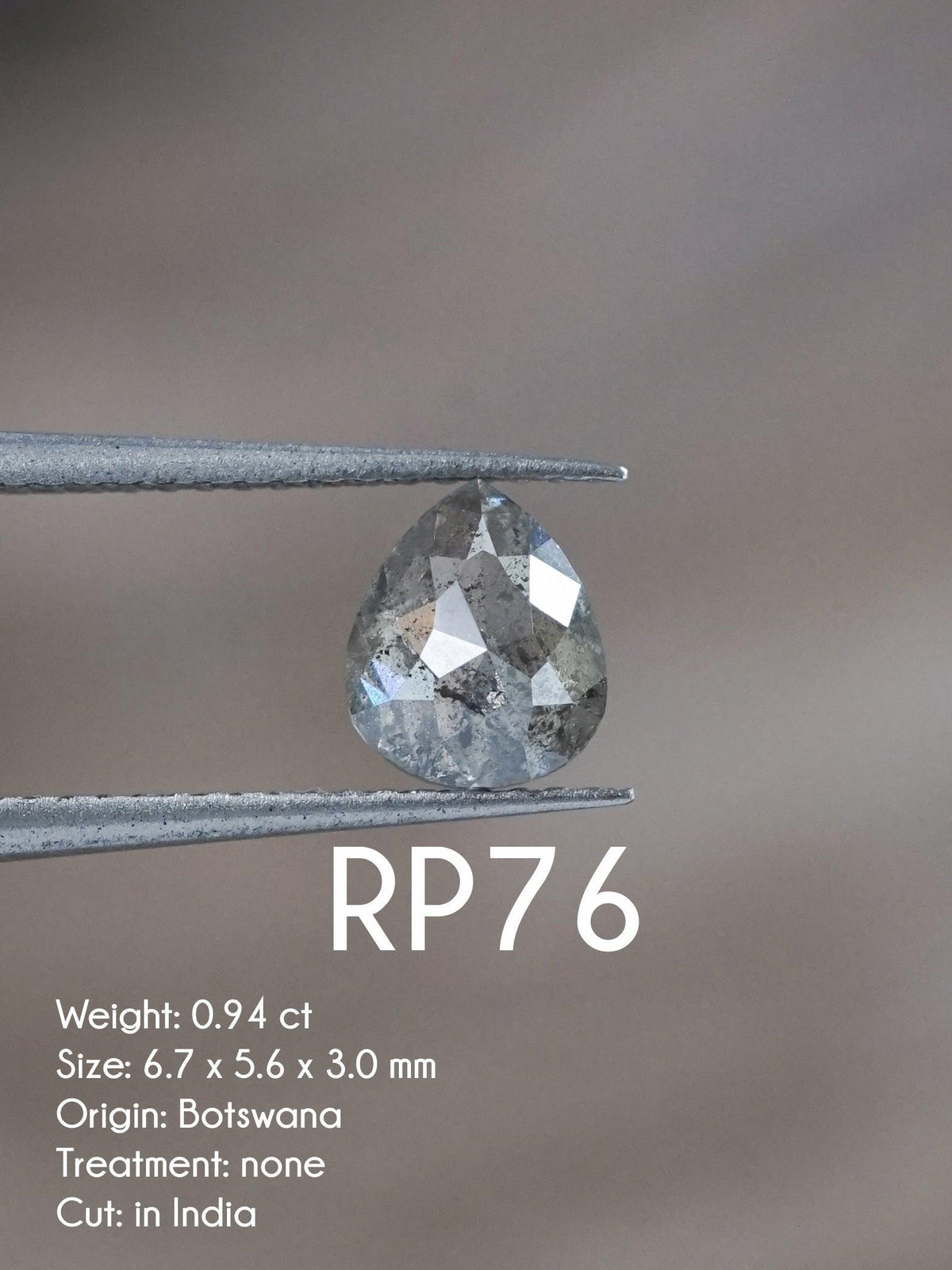 Custom Rose Cut Pear Diamond Ring - Gardens of the Sun | Ethical Jewelry