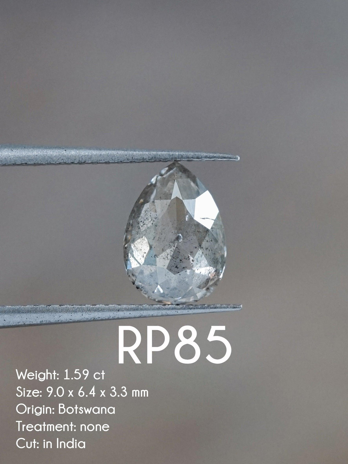 Custom Rose Cut Pear Diamond Ring - Gardens of the Sun | Ethical Jewelry