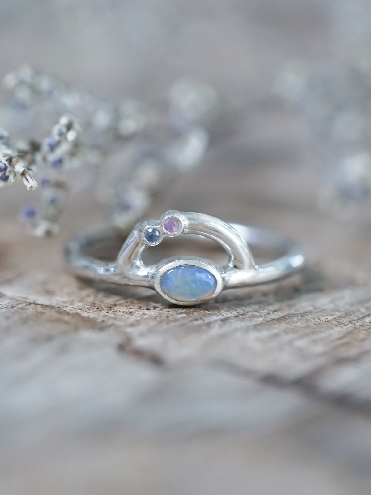 Rainbow Pride Ring in Sterling Silver