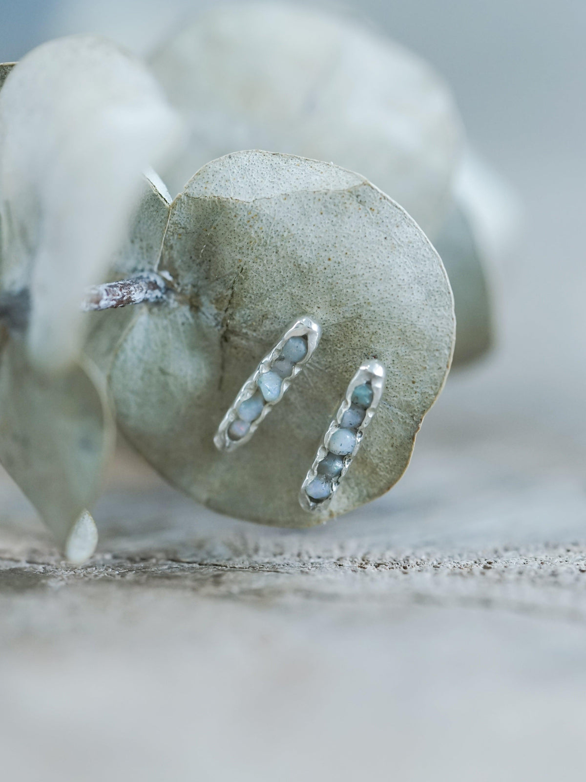 Raw Opal Earrings with Hidden Gems - Gardens of the Sun | Ethical Jewelry