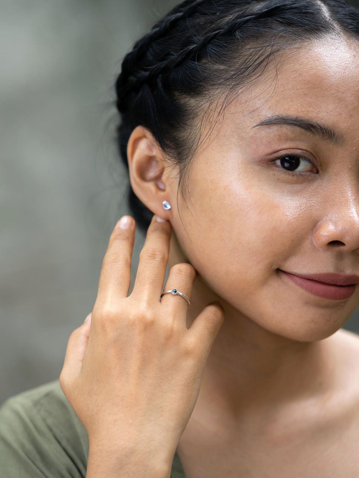 Rose Cut Blue Diamond Ring  - Gardens of the Sun | Ethical Jewelry