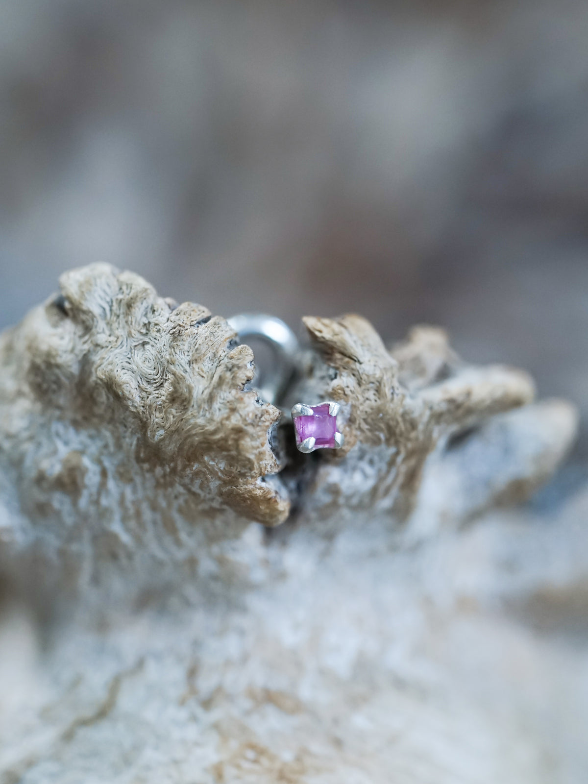 Ruby Tragus Stud Earring - Gardens of the Sun | Ethical Jewelry