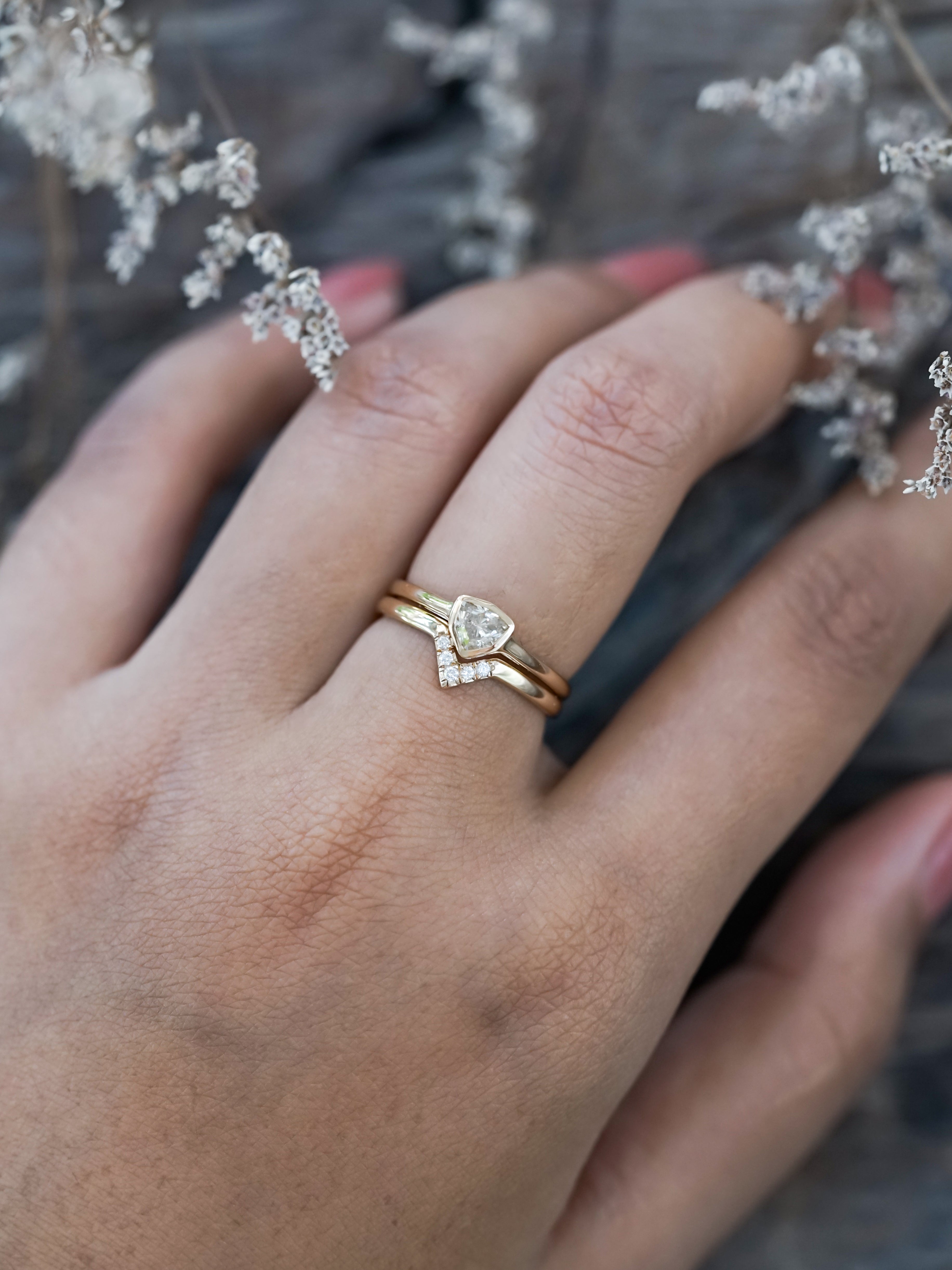 GOLDEN SUN JEWELRY: Hand picked diamonds elegantly set into this