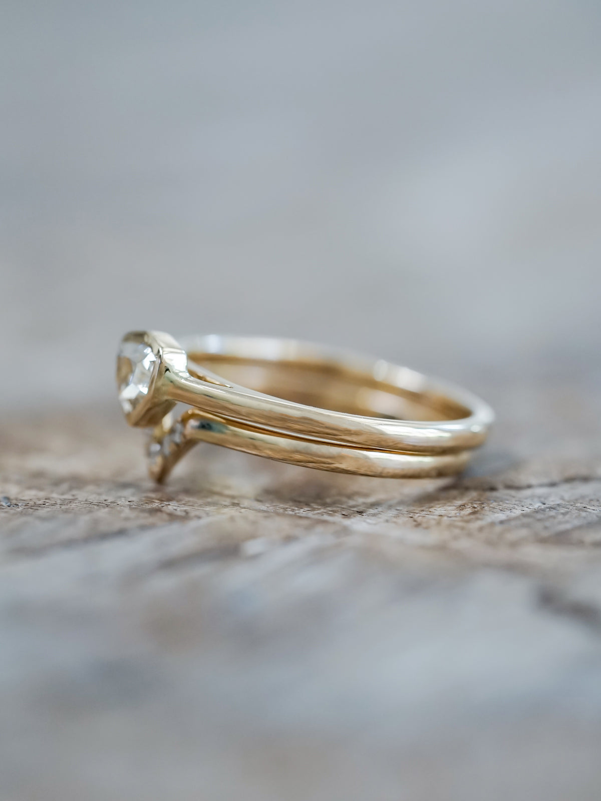 Shield Diamond Ring Set - Gardens of the Sun | Ethical Jewelry