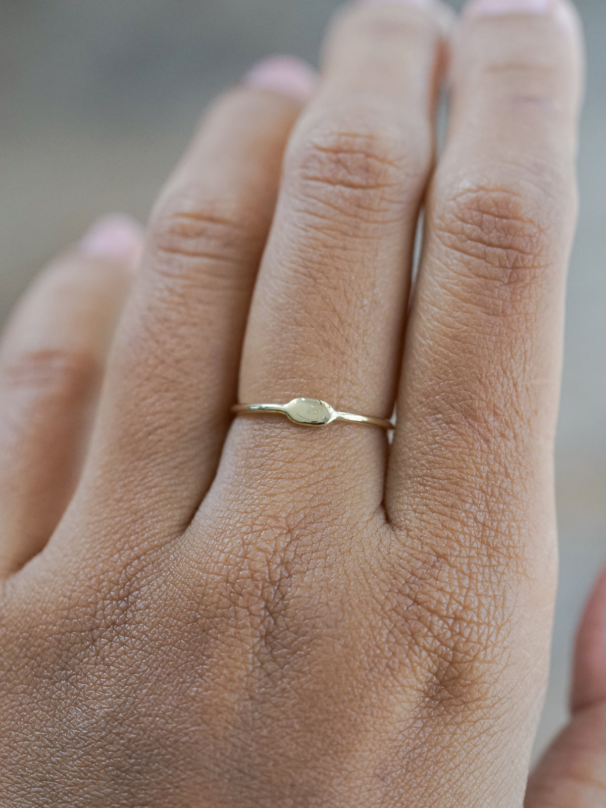 Dainty Signet Ring - Gardens of the Sun | Ethical Jewelry