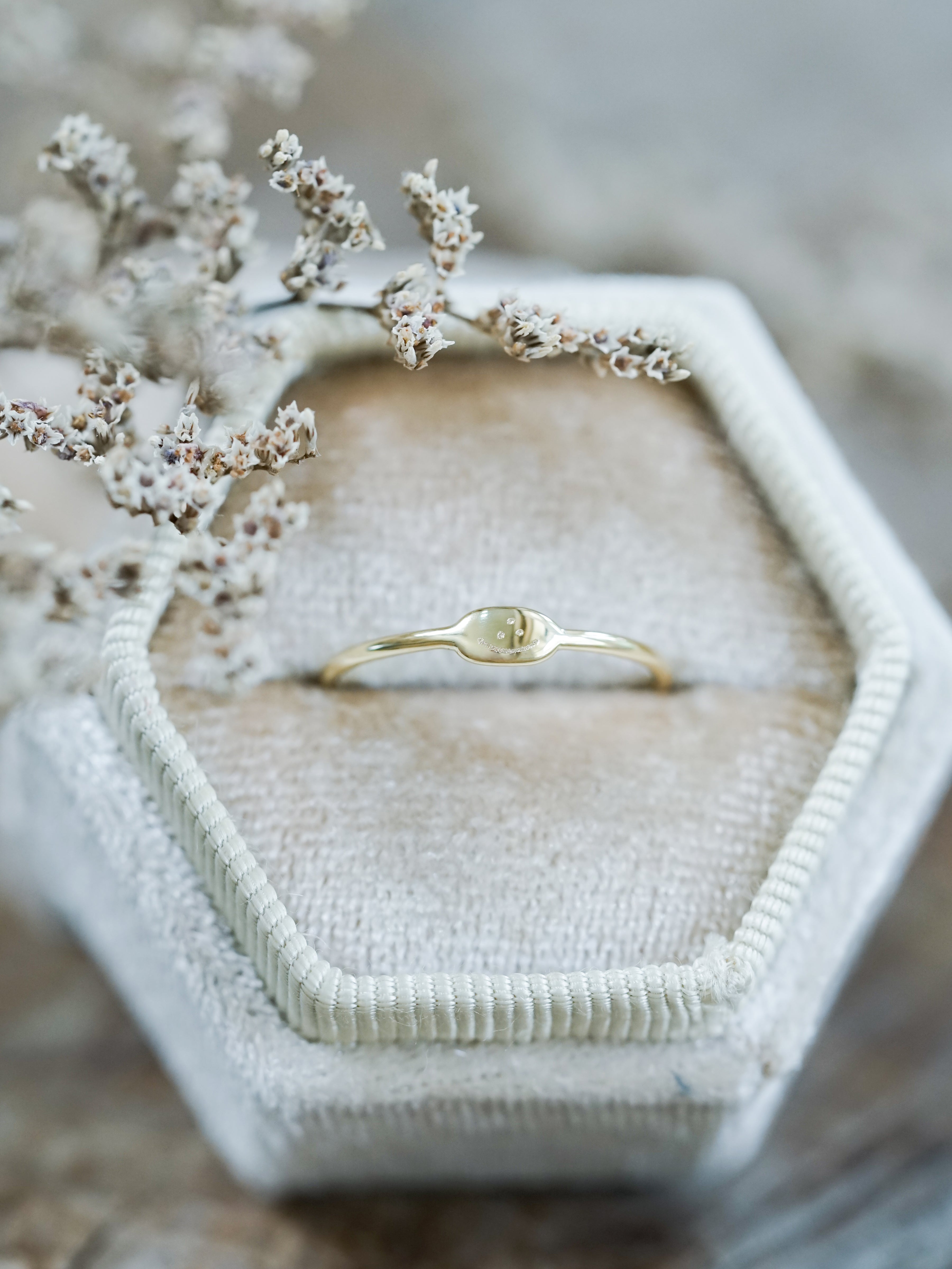 Dainty Signet Ring - Gardens of the Sun | Ethical Jewelry