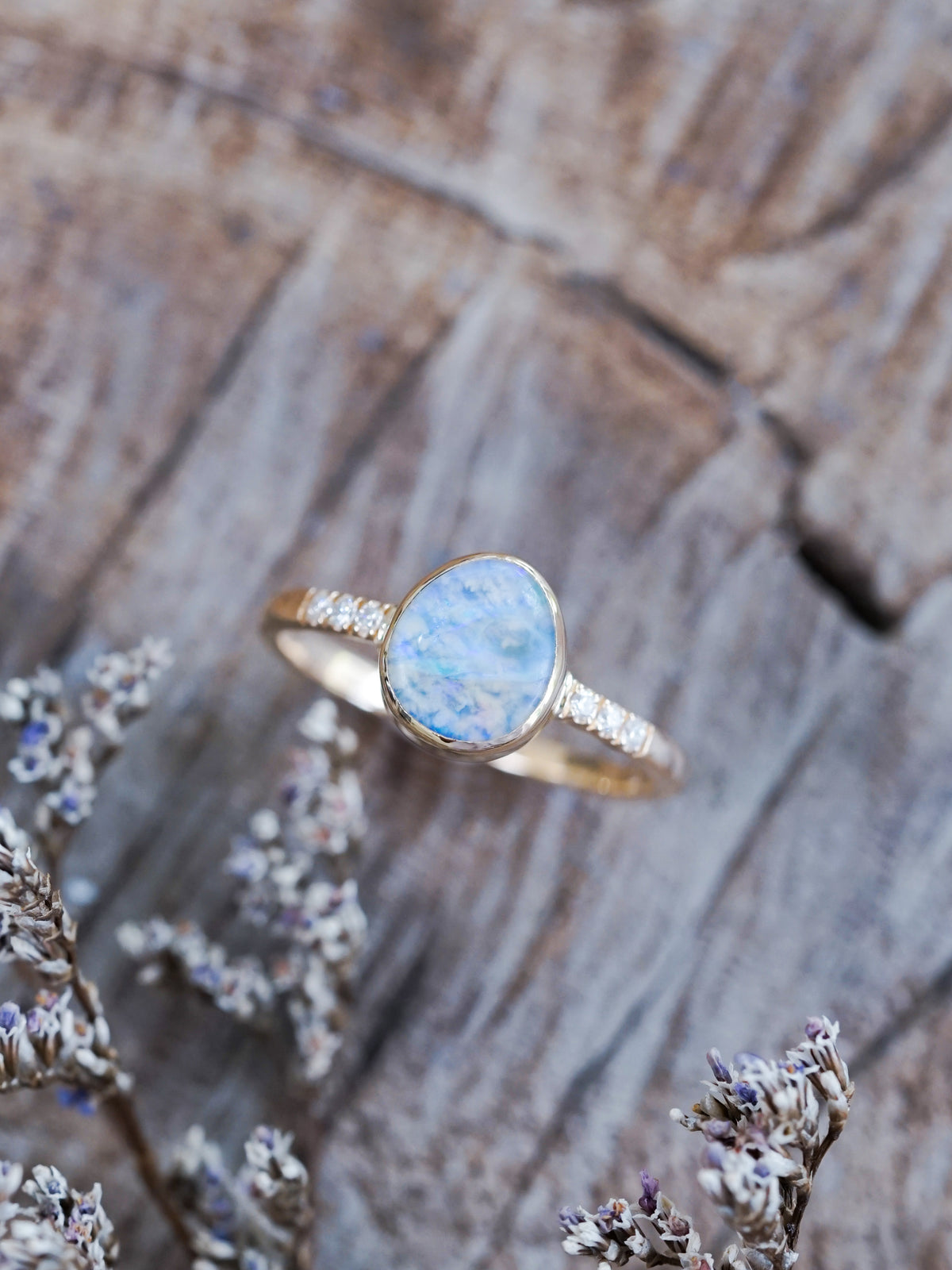 Snake Opal Ring in Ethical Gold - Gardens of the Sun | Ethical Jewelry