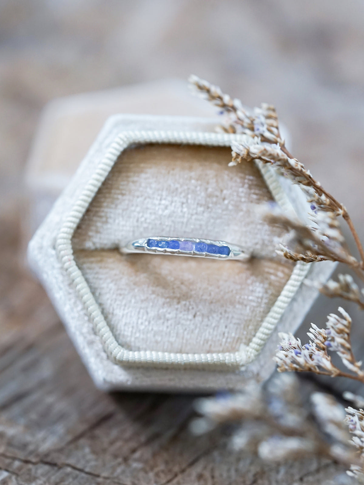 Rough Tanzanite Ring with Hidden Gems - Gardens of the Sun | Ethical Jewelry