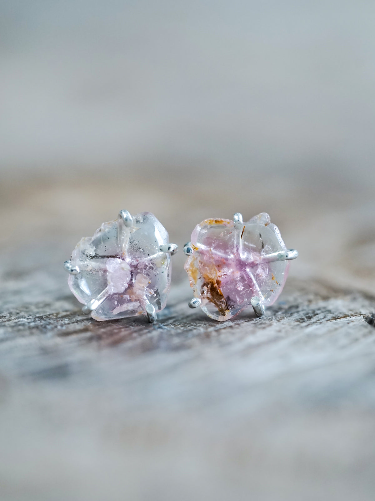 Tourmaline Slice Earrings - Gardens of the Sun | Ethical Jewelry