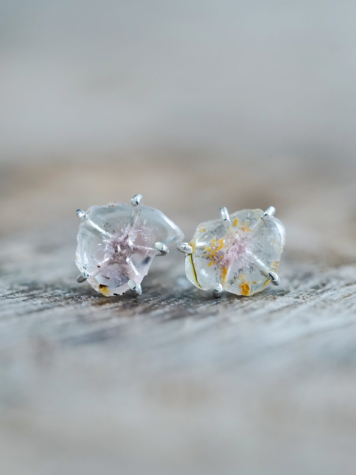 Tourmaline Slice Earrings - Gardens of the Sun | Ethical Jewelry