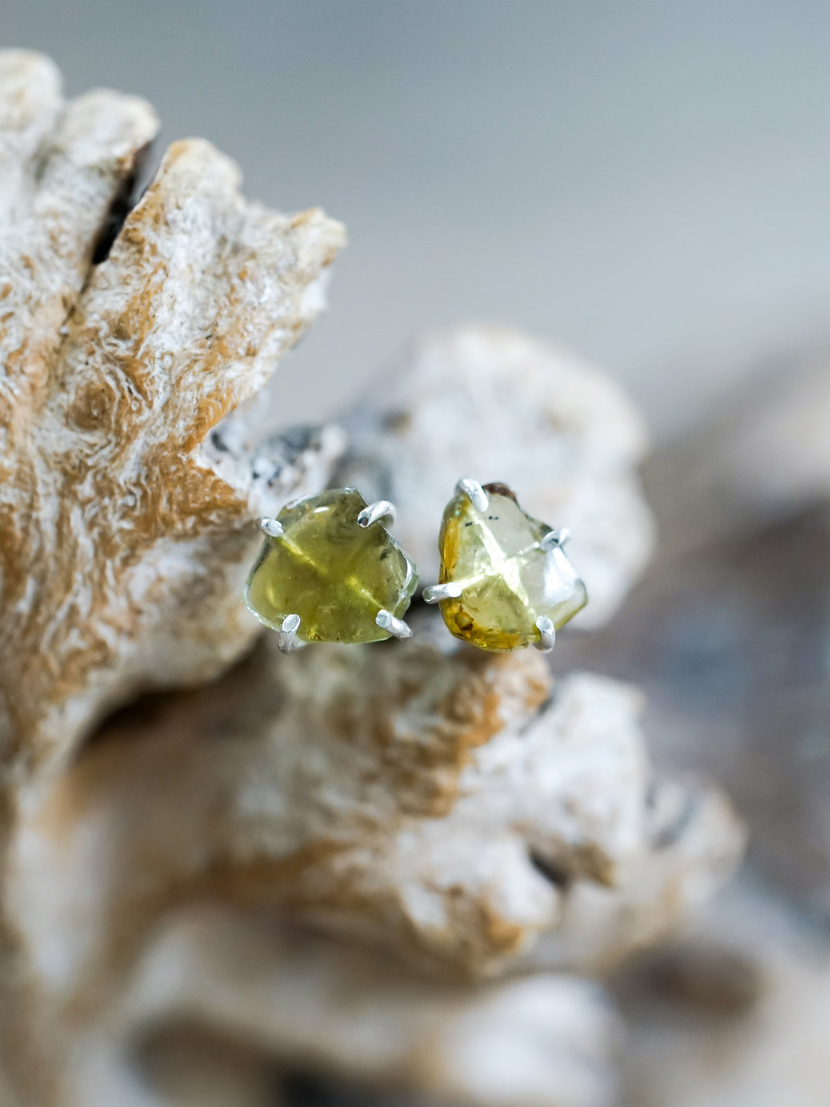 Tourmaline Slice Earrings - Gardens of the Sun | Ethical Jewelry