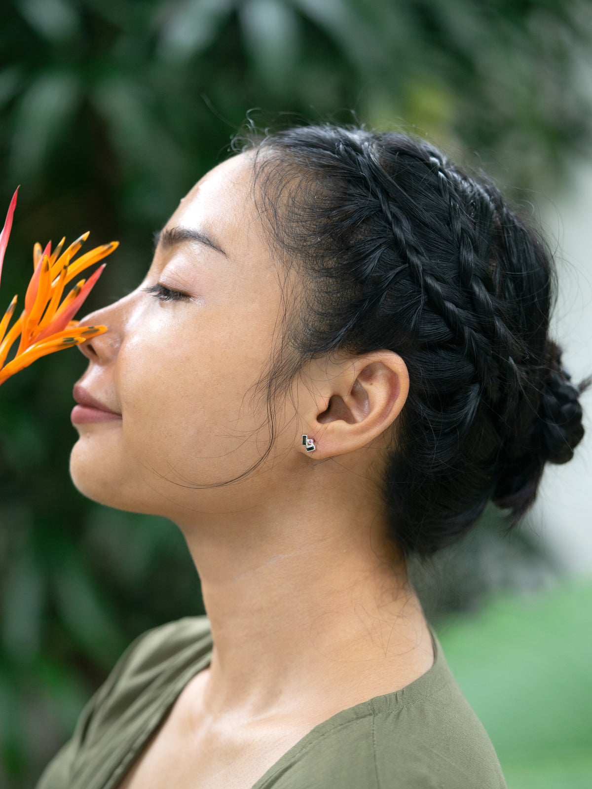 Tourmaline and Pink Sapphire Earrings - Gardens of the Sun | Ethical Jewelry