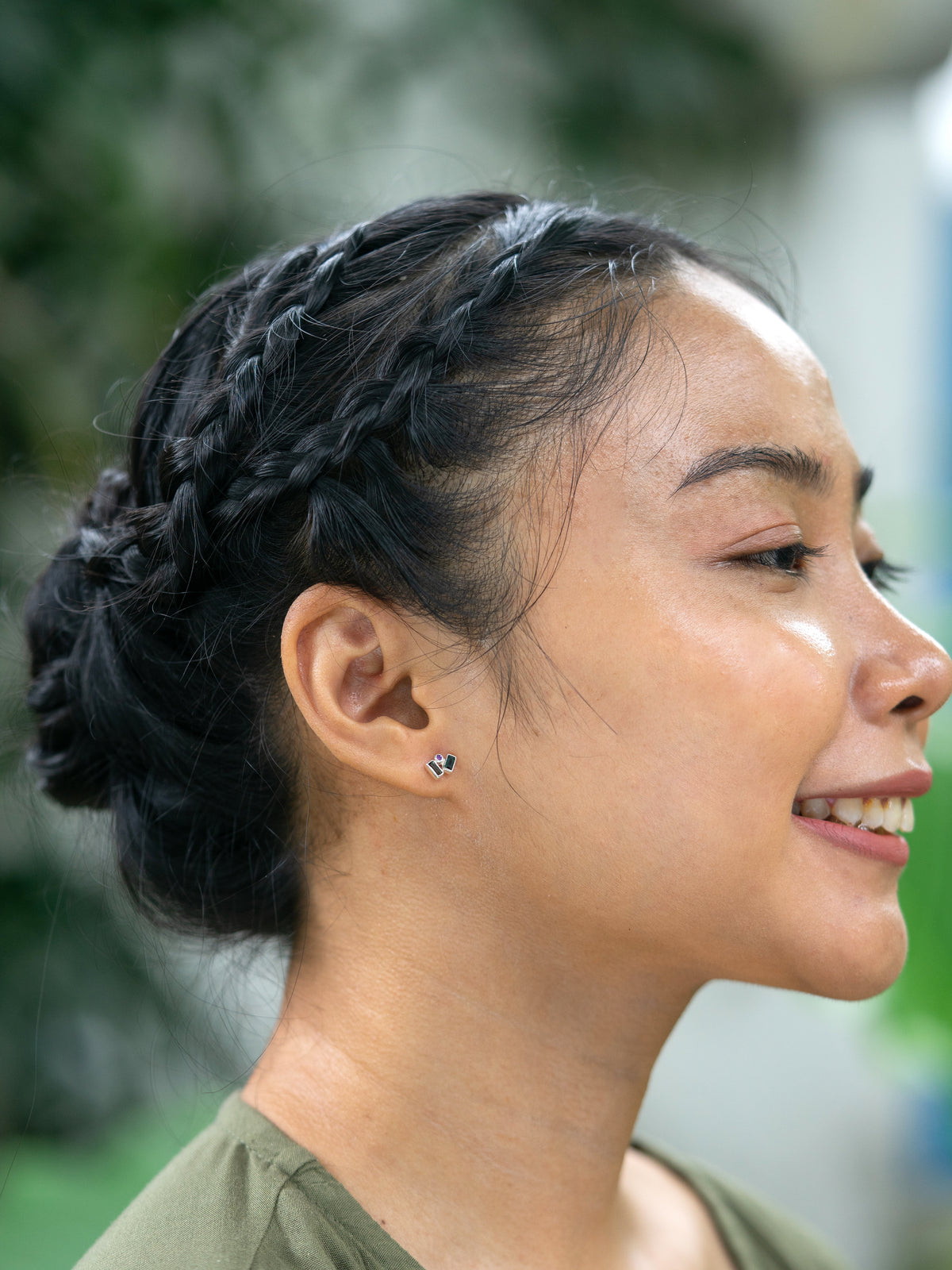 Tourmaline and Pink Sapphire Earrings - Gardens of the Sun | Ethical Jewelry