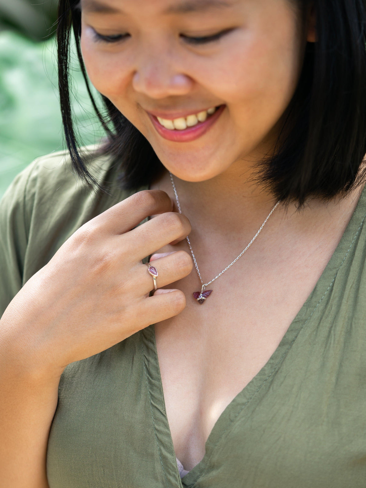 Tourmaline and Spinel Necklace - Gardens of the Sun | Ethical Jewelry