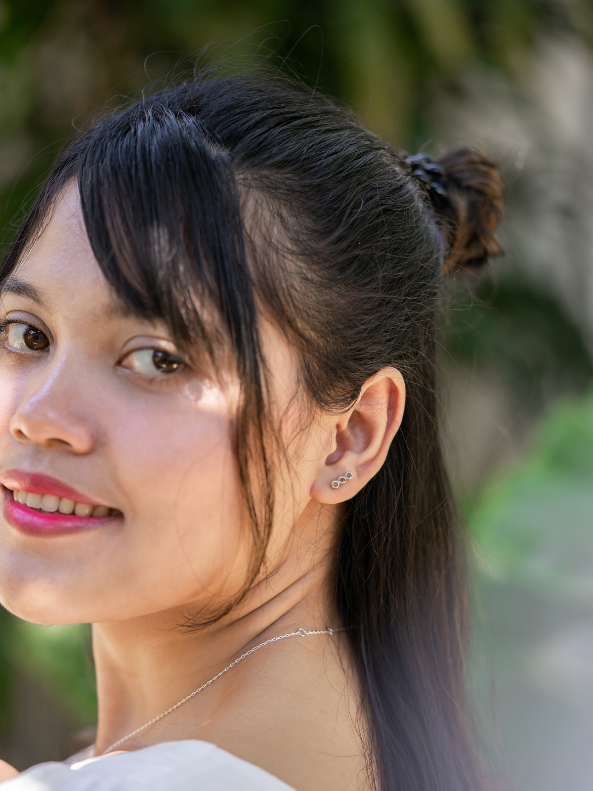 Triple Labradorite Earrings - Gardens of the Sun | Ethical Jewelry