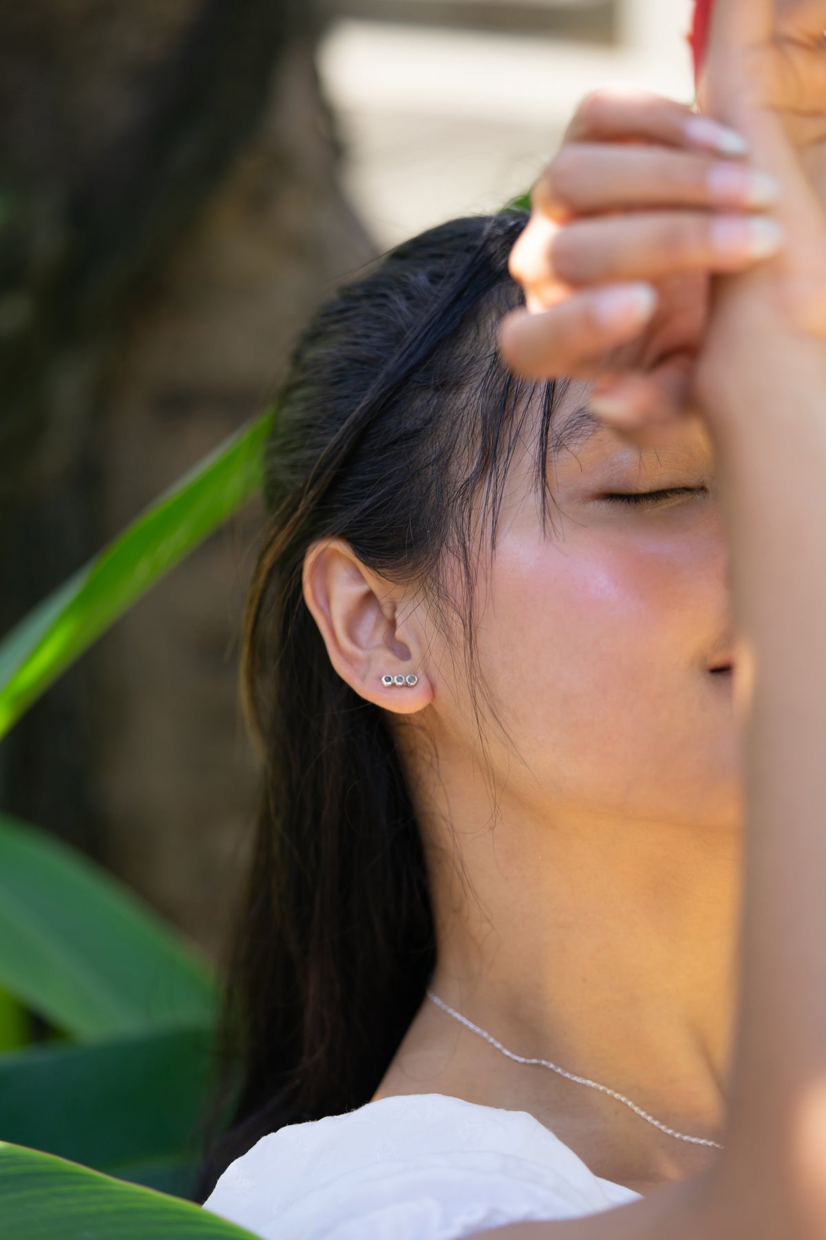 Triple Labradorite Earrings - Gardens of the Sun | Ethical Jewelry