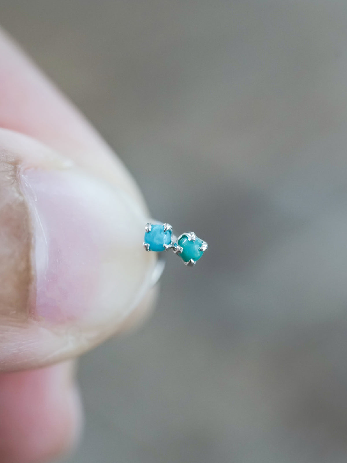 Turquoise Tragus Stud Earring - Gardens of the Sun | Ethical Jewelry
