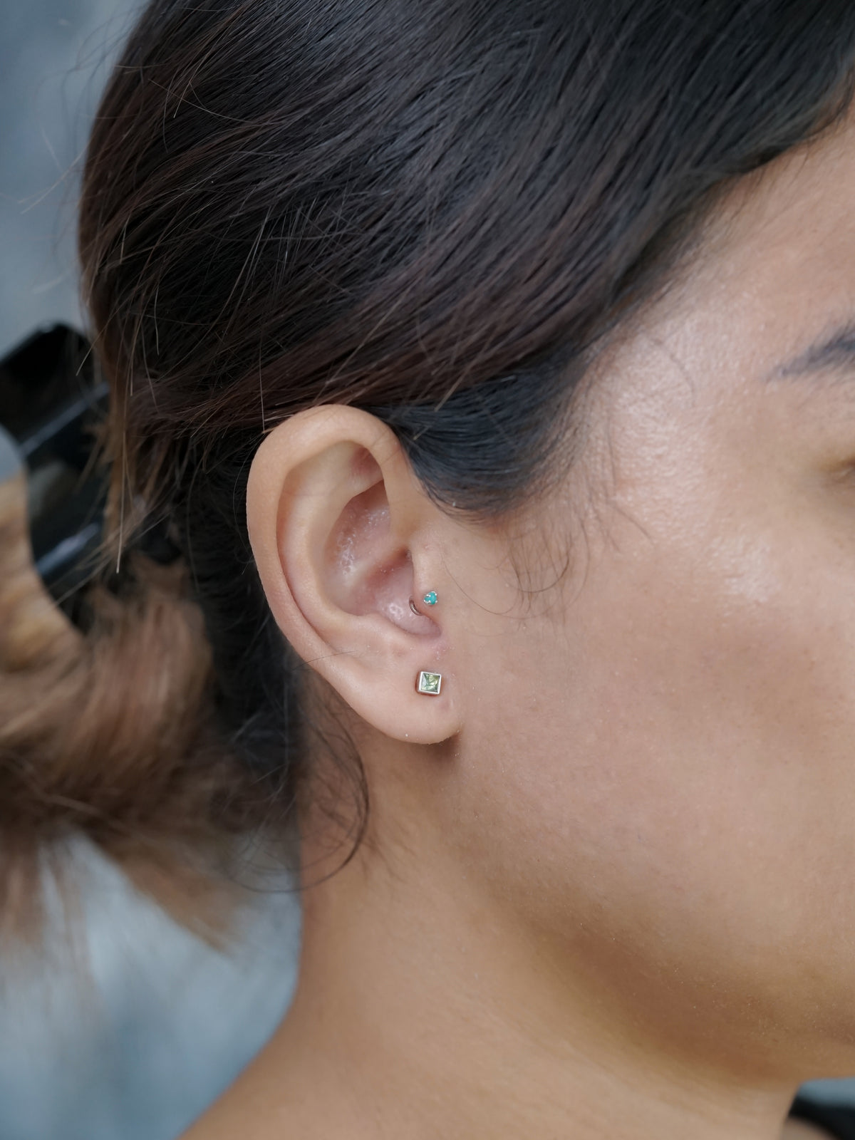 Turquoise Tragus Stud Earring - Gardens of the Sun | Ethical Jewelry