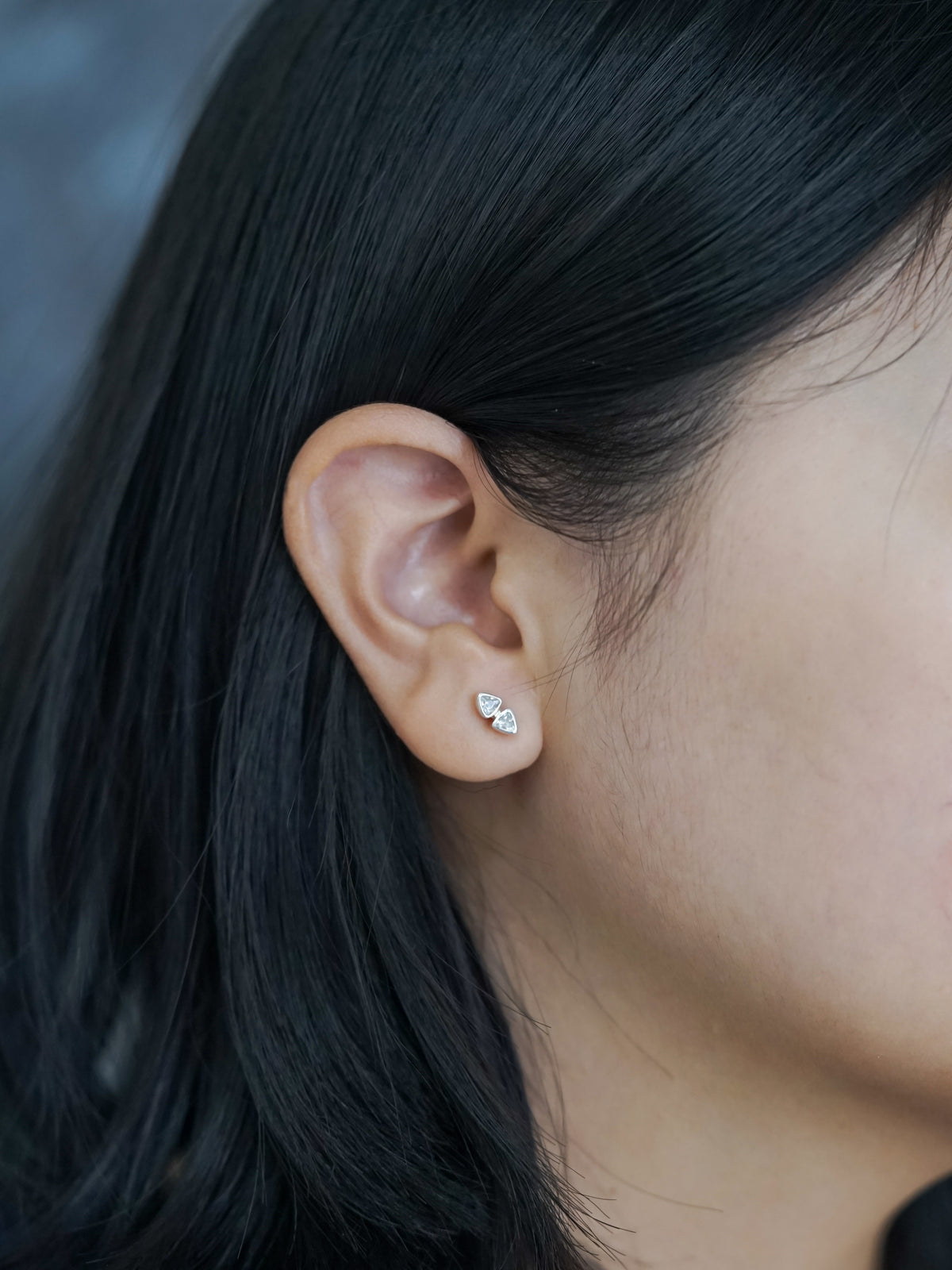 Triangle White Topaz Earrings - Gardens of the Sun | Ethical Jewelry