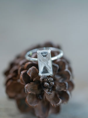 White Zircon Ring - Gardens of the Sun | Ethical Jewelry