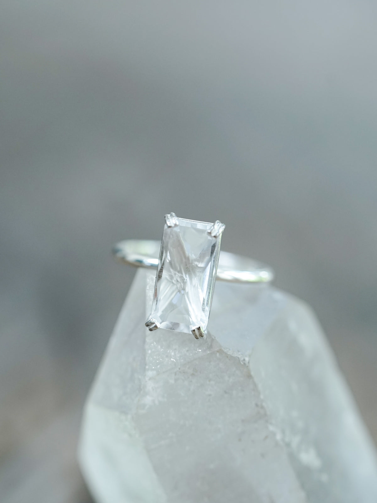 White Zircon Ring - Gardens of the Sun | Ethical Jewelry