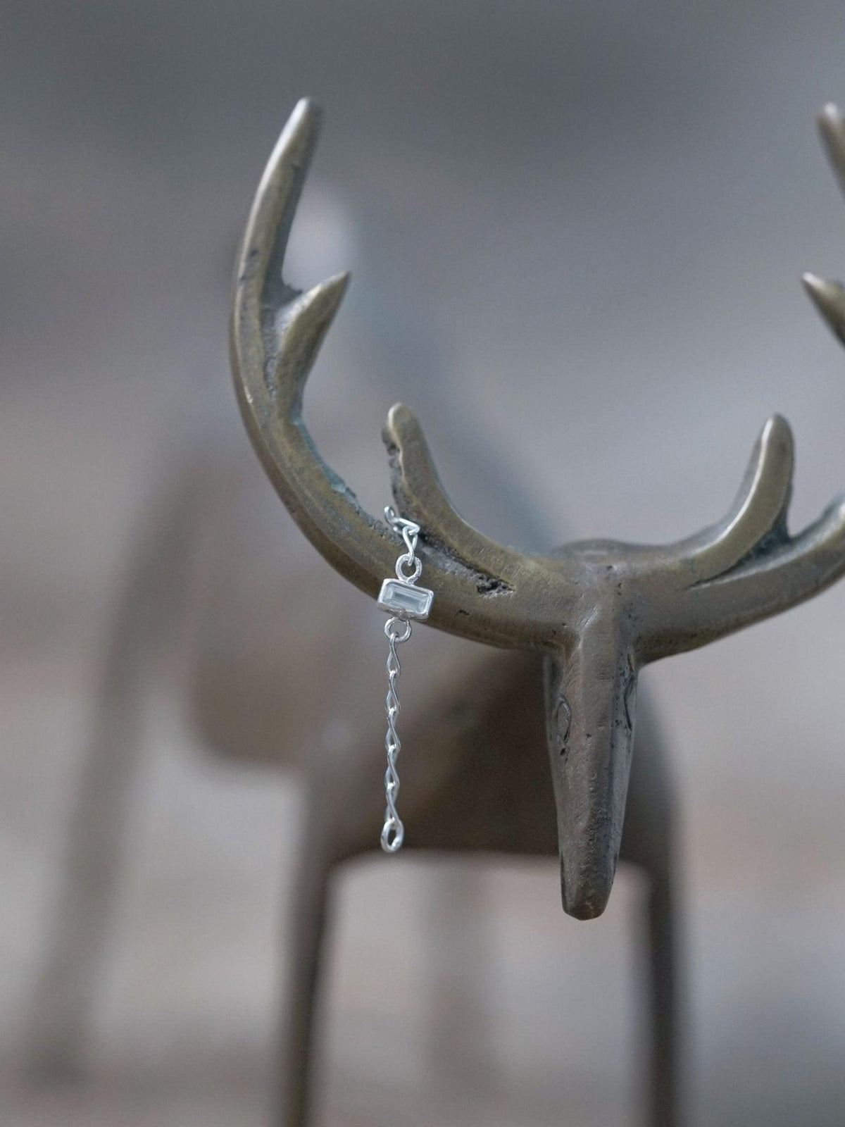 Women and Men Zircon Ear Chains in Silver