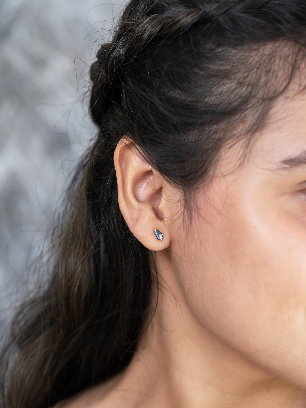 Yogo Sapphire Earrings in Ethical Gold - Gardens of the Sun | Ethical Jewelry