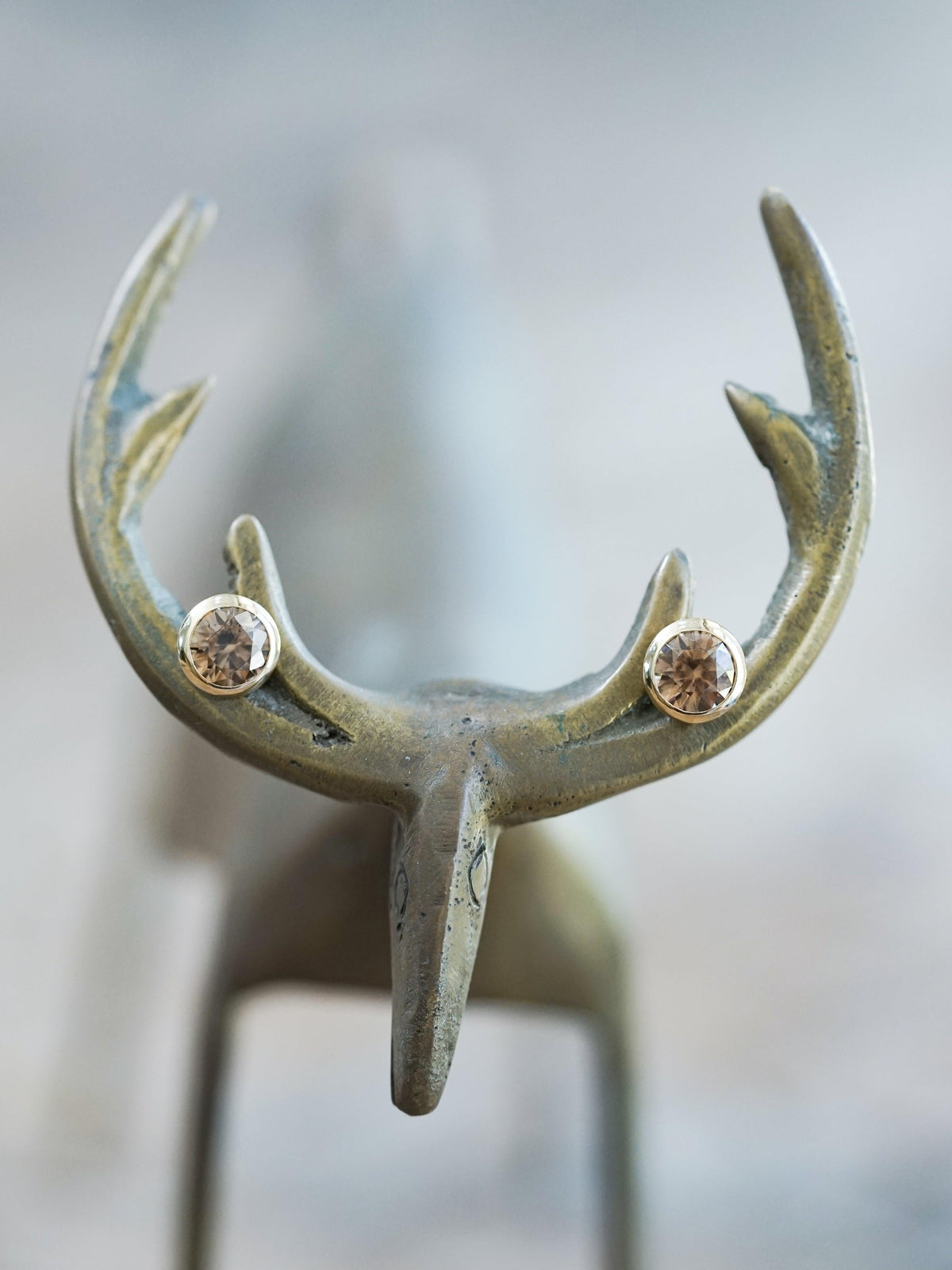 Zircon Earrings in Gold - Gardens of the Sun | Ethical Jewelry