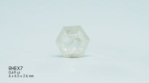 Custom Rose Cut Hexagon Diamond Ring
