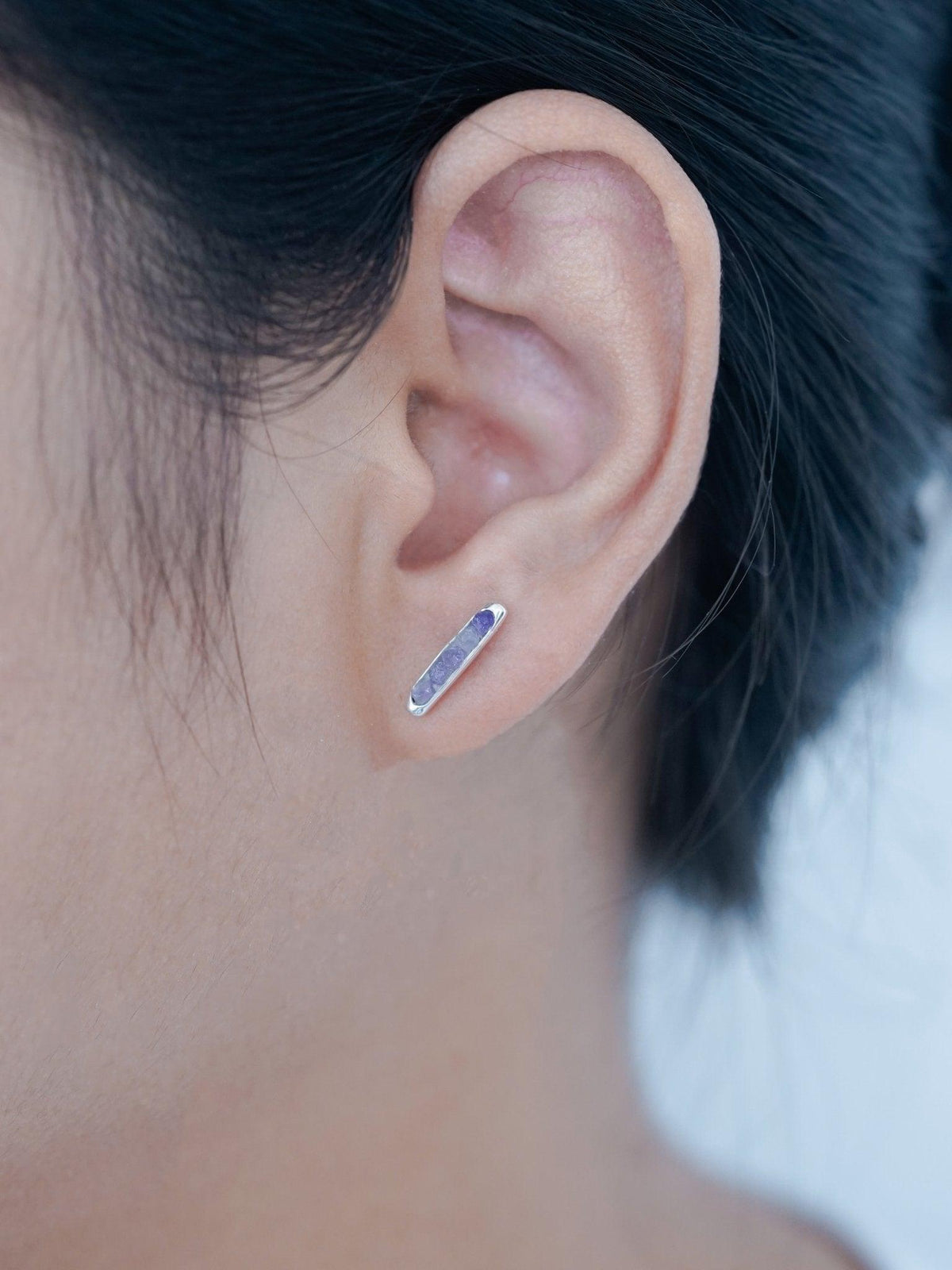 Amethyst Earrings with Hidden Gems - Gardens of the Sun | Ethical Jewelry