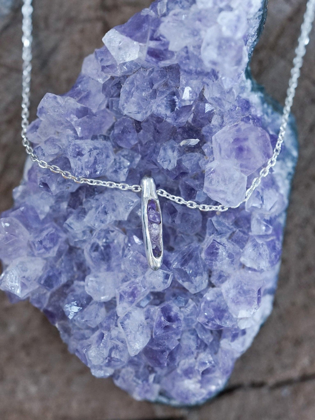 Amethyst Necklace with Hidden Gems - Gardens of the Sun | Ethical Jewelry