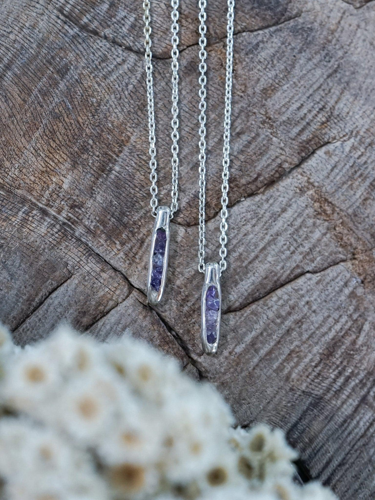 Amethyst Necklace with Hidden Gems - Gardens of the Sun | Ethical Jewelry