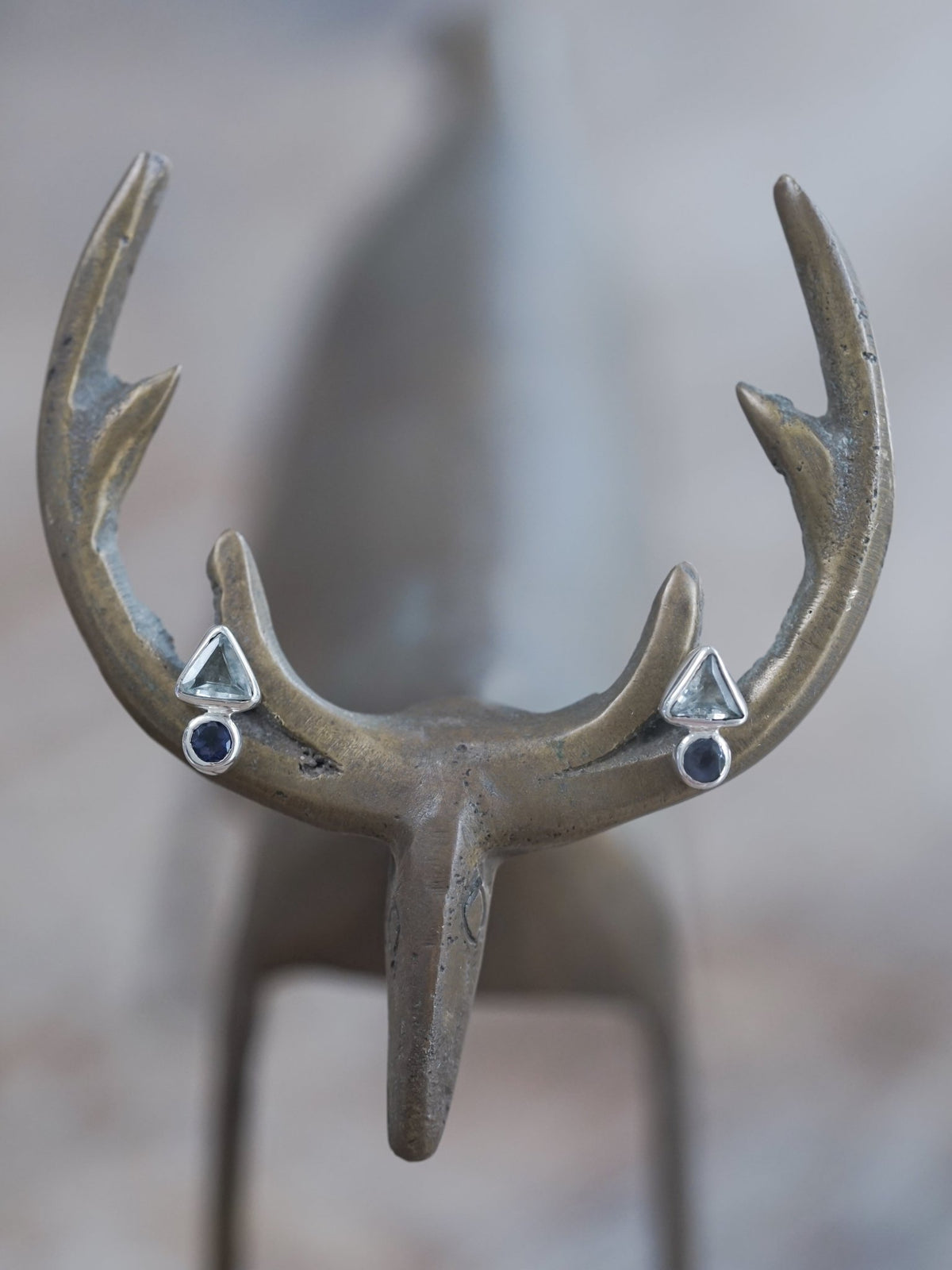 Aquamarine and Iolite Earrings - Gardens of the Sun | Ethical Jewelry