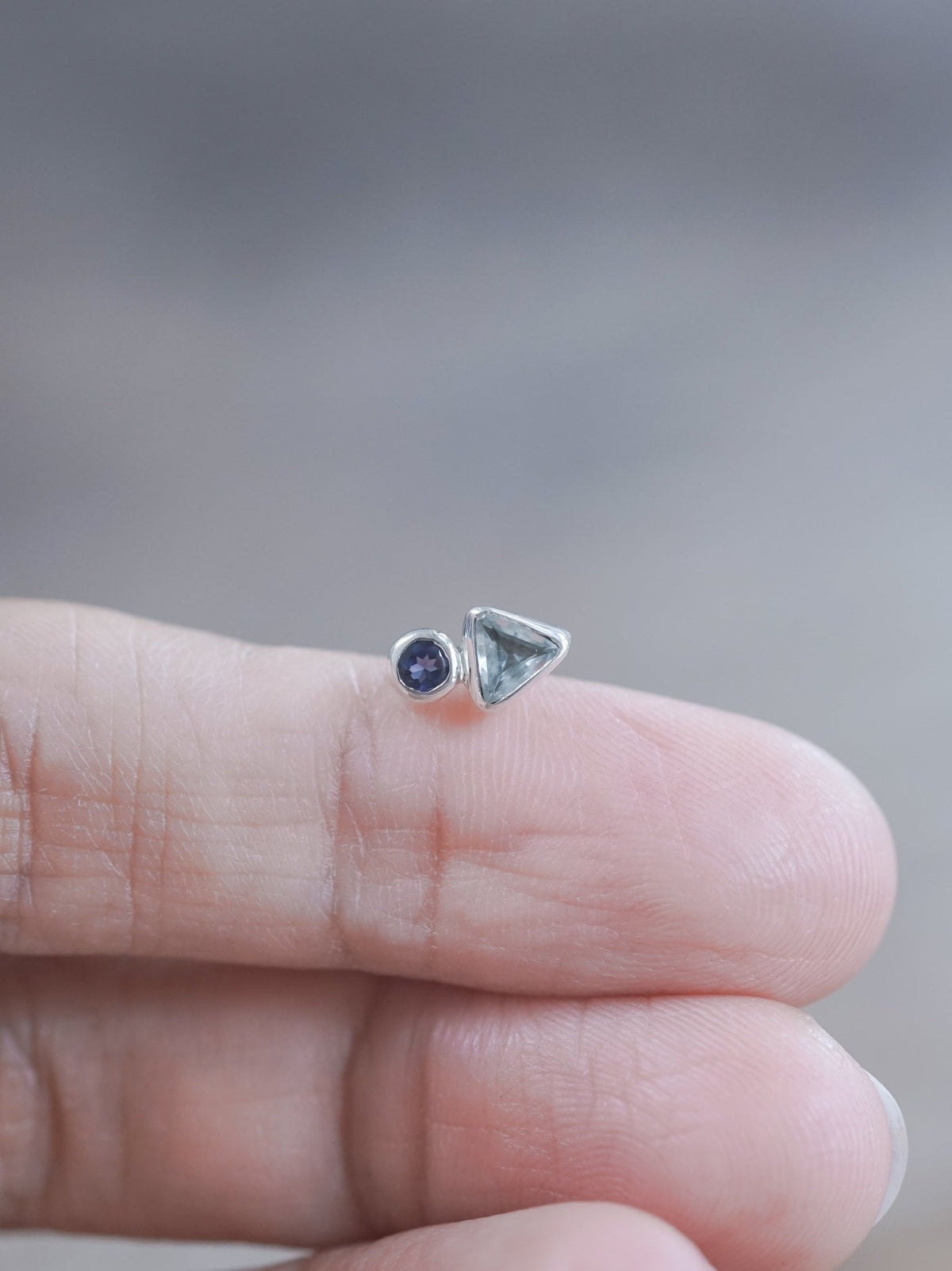 Aquamarine and Iolite Earrings - Gardens of the Sun | Ethical Jewelry