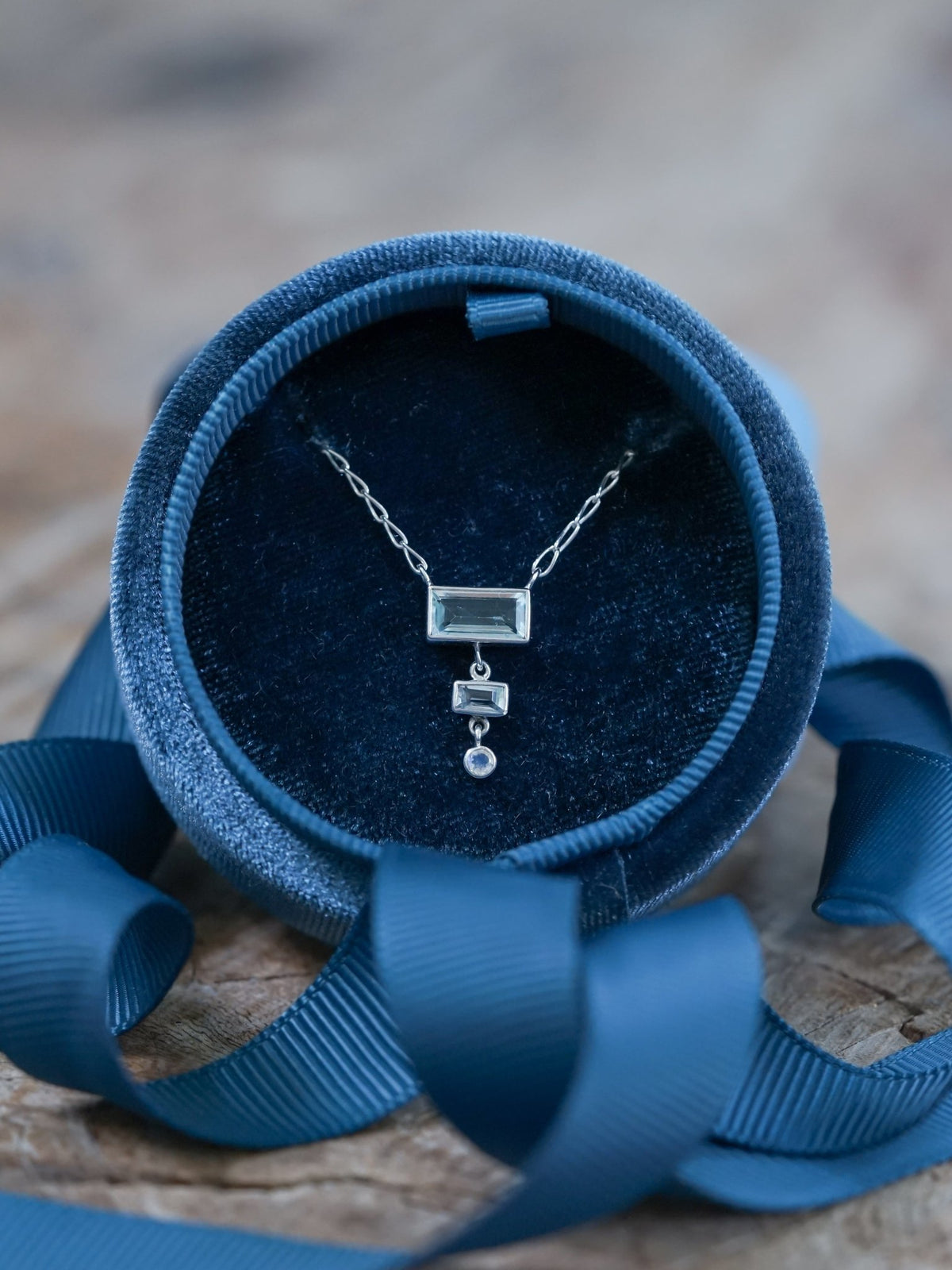 Aquamarine and Moonstone Necklace - Gardens of the Sun | Ethical Jewelry