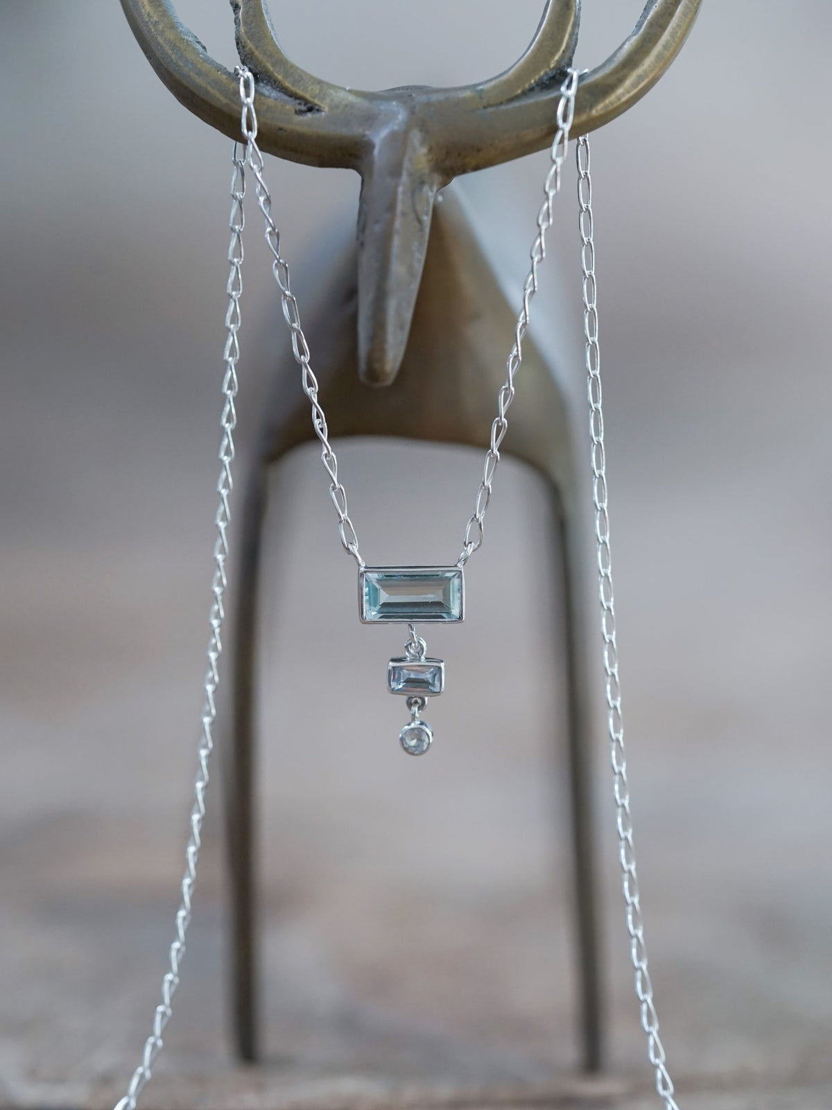 Aquamarine and Moonstone Necklace - Gardens of the Sun | Ethical Jewelry